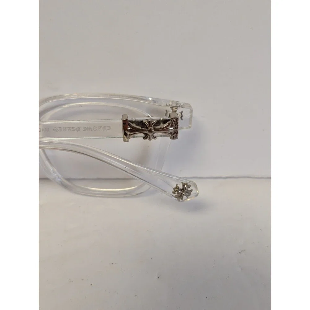Chrome Hearts Clear Glasses Silver Cross Crystal Frames Eyewear 2273 53[]18-138